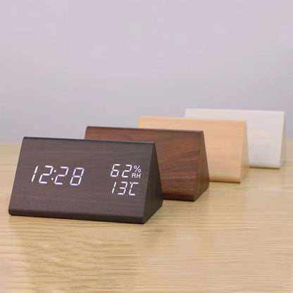 Reloj Digital LED de Madera