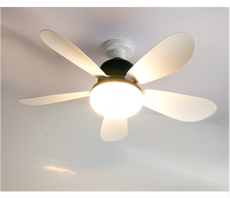 Ventilador LED de Techo E27 – 20,5” con Enchufe de Luz, 5 Aspas, 3 Velocidades y 3 Niveles de Temperatura de Color