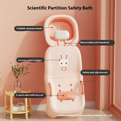 Silla de Champú para Bebé — Cojín Impermeable de Cuero PU, Antideslizante y Súper Cómoda para Baño Infantil