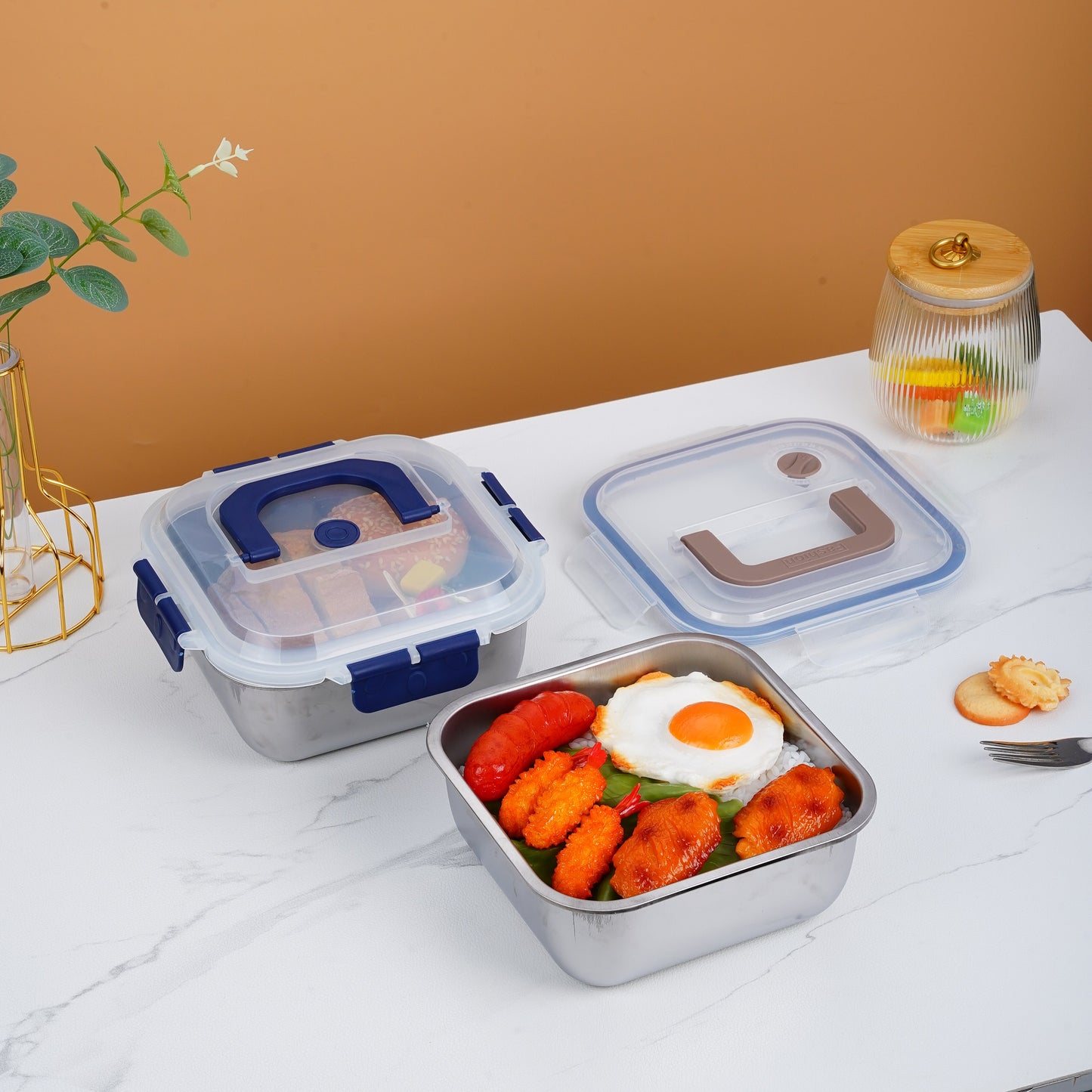 Contenedor de Almacenamiento de Alimentos de Acero Inoxidable