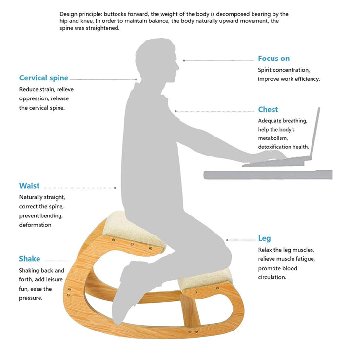 silla ergonómica de madera