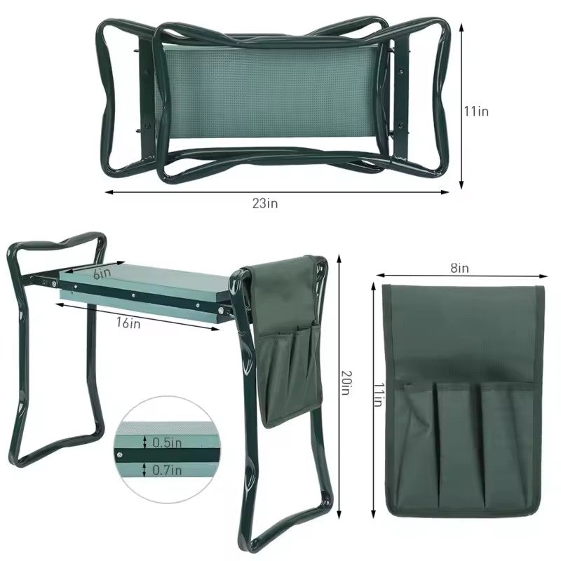 Asiento Grueso de Jardín Plegable y Portátil