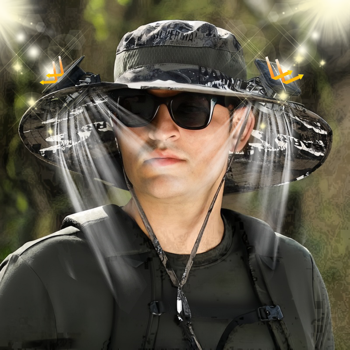 Sombrero con Ventilador Solar