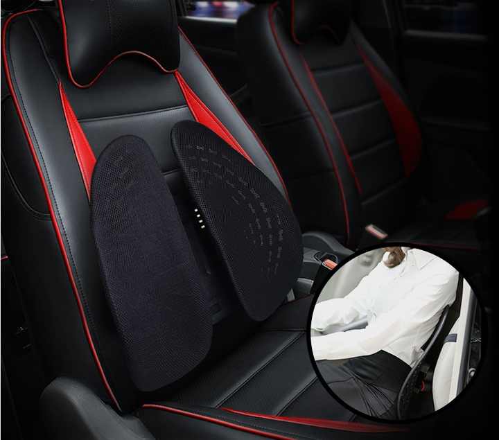 Soporte lumbar ergonómico para oficina y automóvil