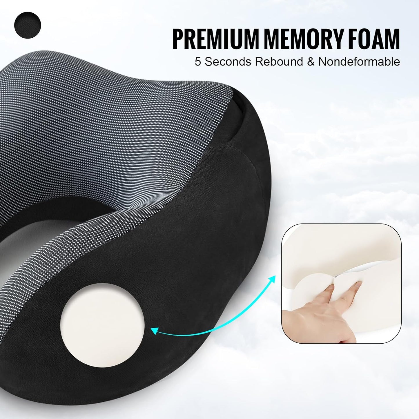 almohada ergonómica en forma de U