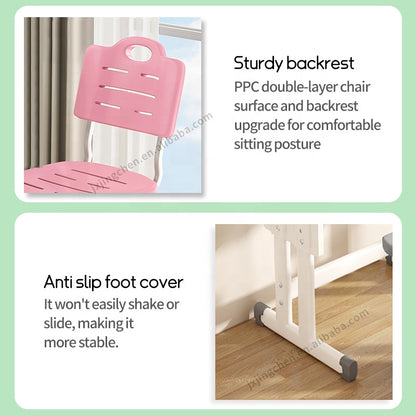 Silla de Escritorio y Estudio de Metal para Niños – Escritorio Elevable Cómodo y Ergonómico para Primaria y Secundaria