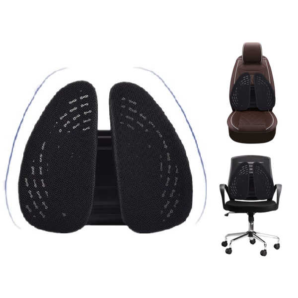 Soporte lumbar ergonómico para oficina y automóvil