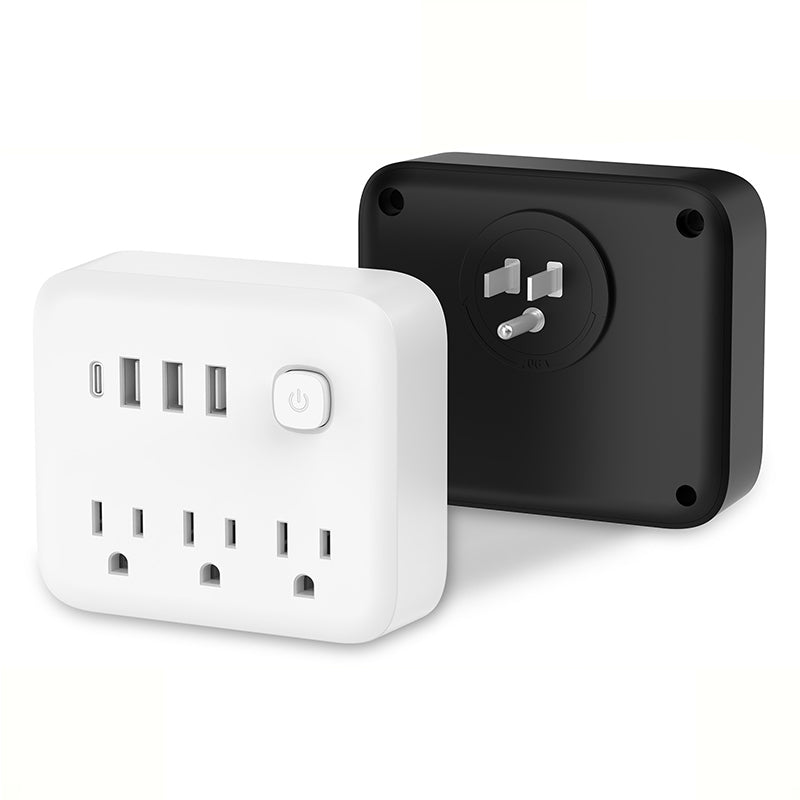 Adaptador de Pared con 3 Salidas + USB