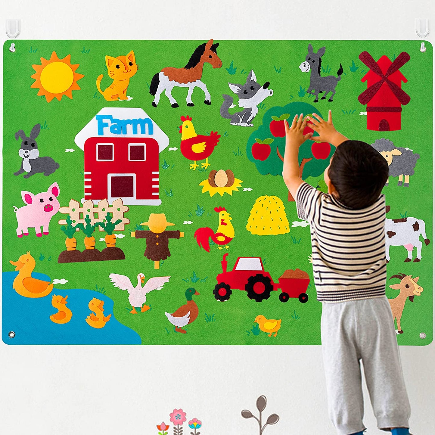 Tablero de Fieltro de Aprendizaje Preescolar