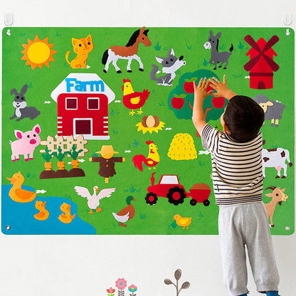 Tablero de Fieltro de Aprendizaje Preescolar