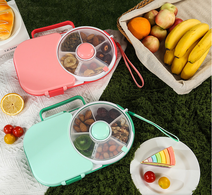 Caja Bento giratoria para snacks infantiles