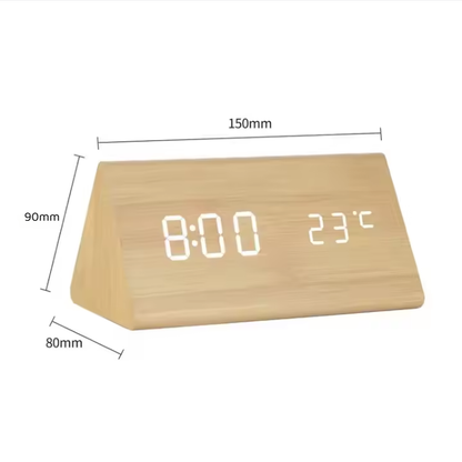 Reloj Digital LED de Madera