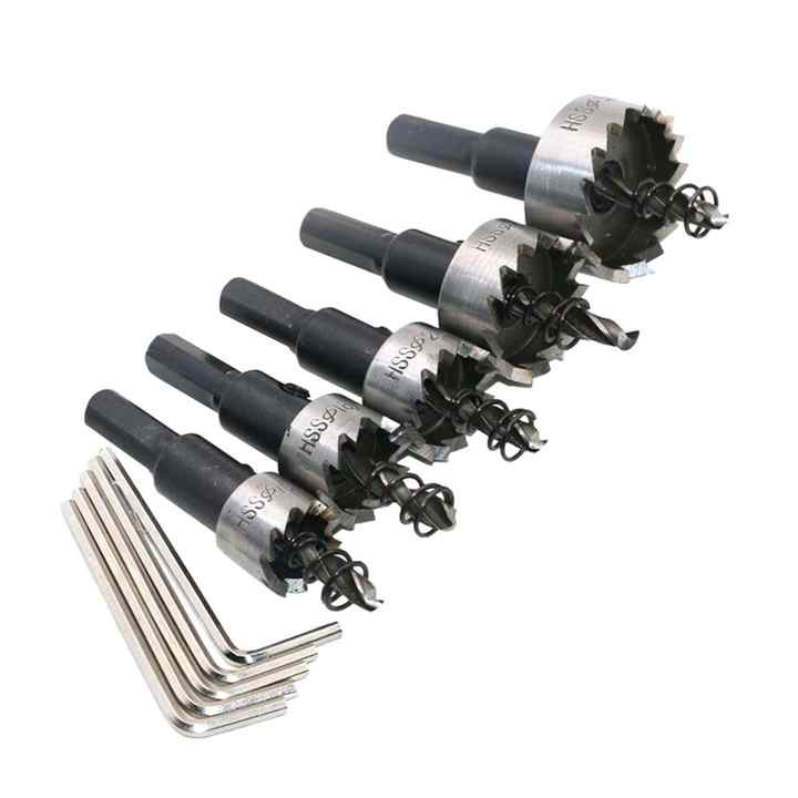 Juego de 5 Brocas de Sierra HSS (16–30 mm)