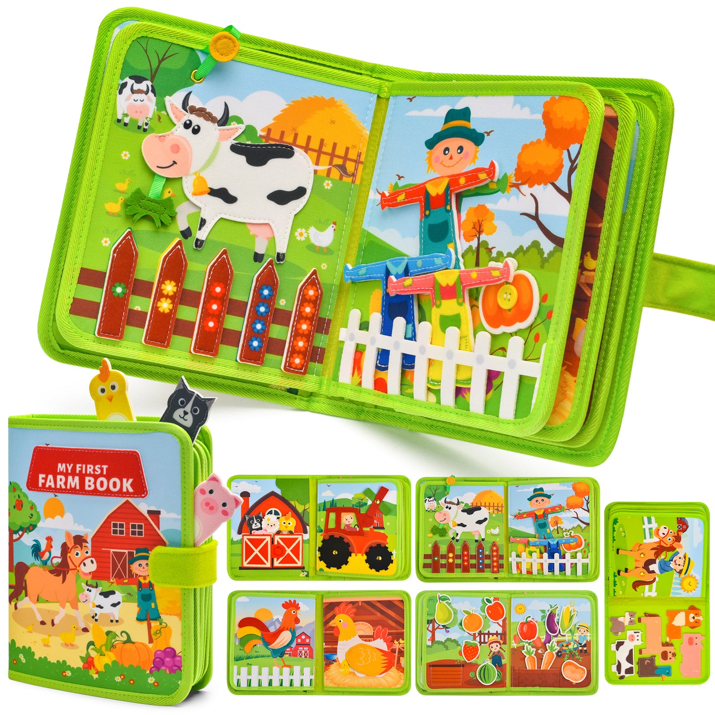 Libro Sensorial Educativo 3D de Granja