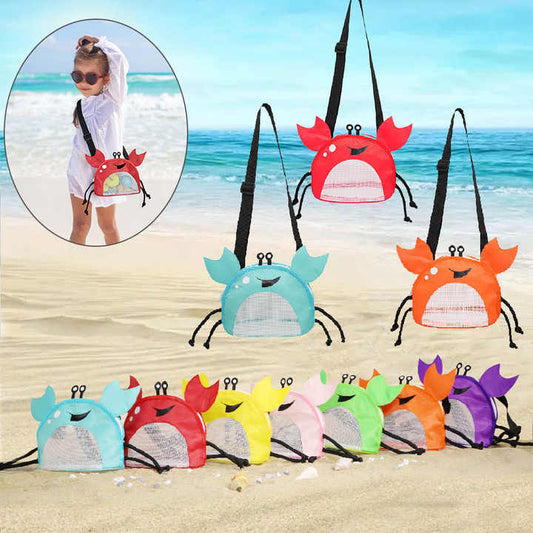 bolsa de malla infantil con diseño de cangrejo