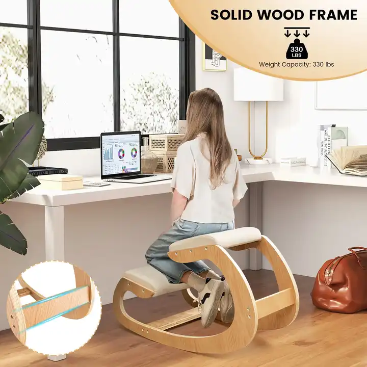 silla ergonómica de madera
