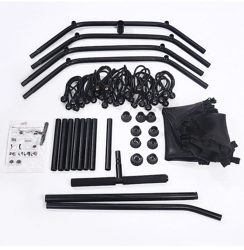 Trampolín Octogonal 120cm con Pasamanos Ajustable | Entrenamiento en Casa, Cuerda Elástica Gruesa, Fitness para Adultos