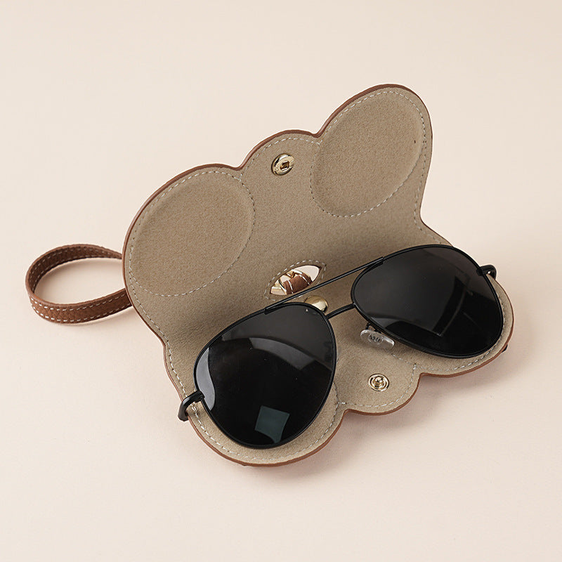Bolsa Portátil para Gafas de Cuero Genuino
