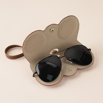 Bolsa Portátil para Gafas de Cuero Genuino