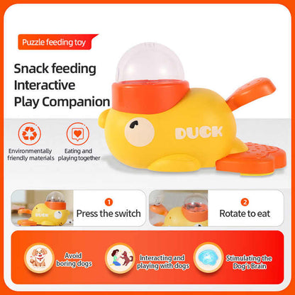 Dispensador Interactivo de Comida para mascotas en forma de Pato,