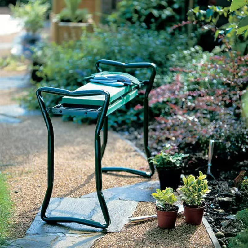 Asiento Grueso de Jardín Plegable y Portátil