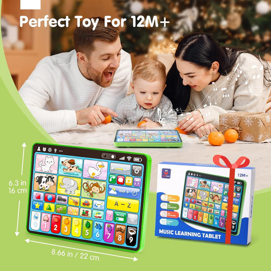 Tableta de Aprendizaje Interactiva para Niños 1+ | Trilingüe (Inglés – Español – Francés) • Sonidos • Música • Terapia de Habla • Apps Educativas