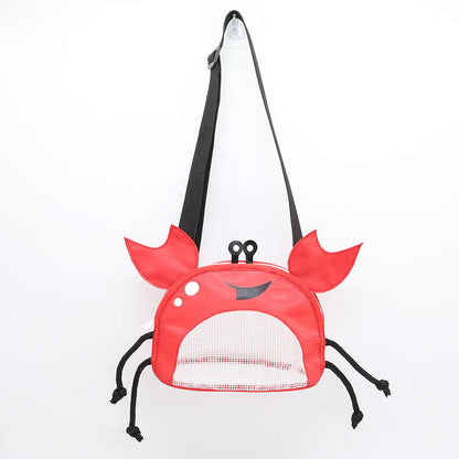 bolsa de malla infantil con diseño de cangrejo