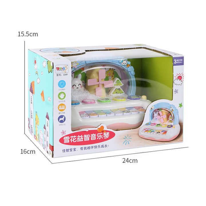 Teclado musical copo de nieve con molino