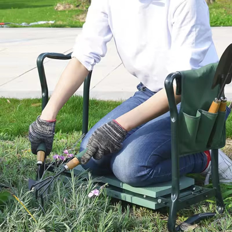 Asiento Grueso de Jardín Plegable y Portátil