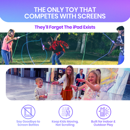 String Shooter Glow In The Dark – Lazo Luminoso Giratorio USB Recargable | Juguete Antiestrés, Divertido y Perfecto para Regalo