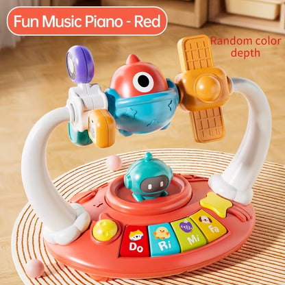 Piano Musical Interactivo Giratorio con Luces y Sonidos | Juguete Educativo para Niños Pequeños