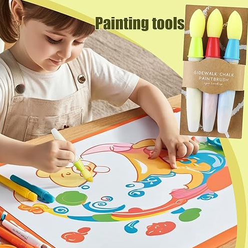 Juego de Pinceles para Tiza en la Acera