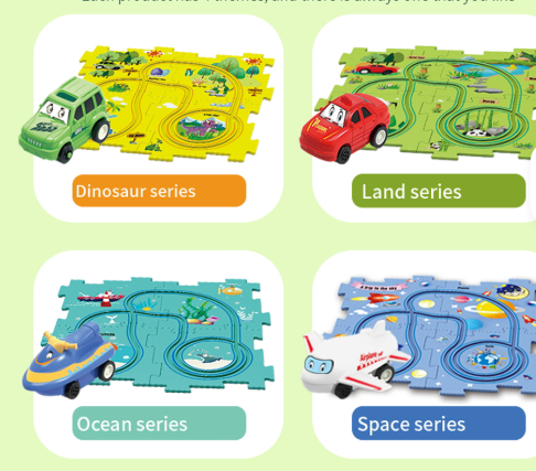 Rompecabezas DIY con Pista de Coches